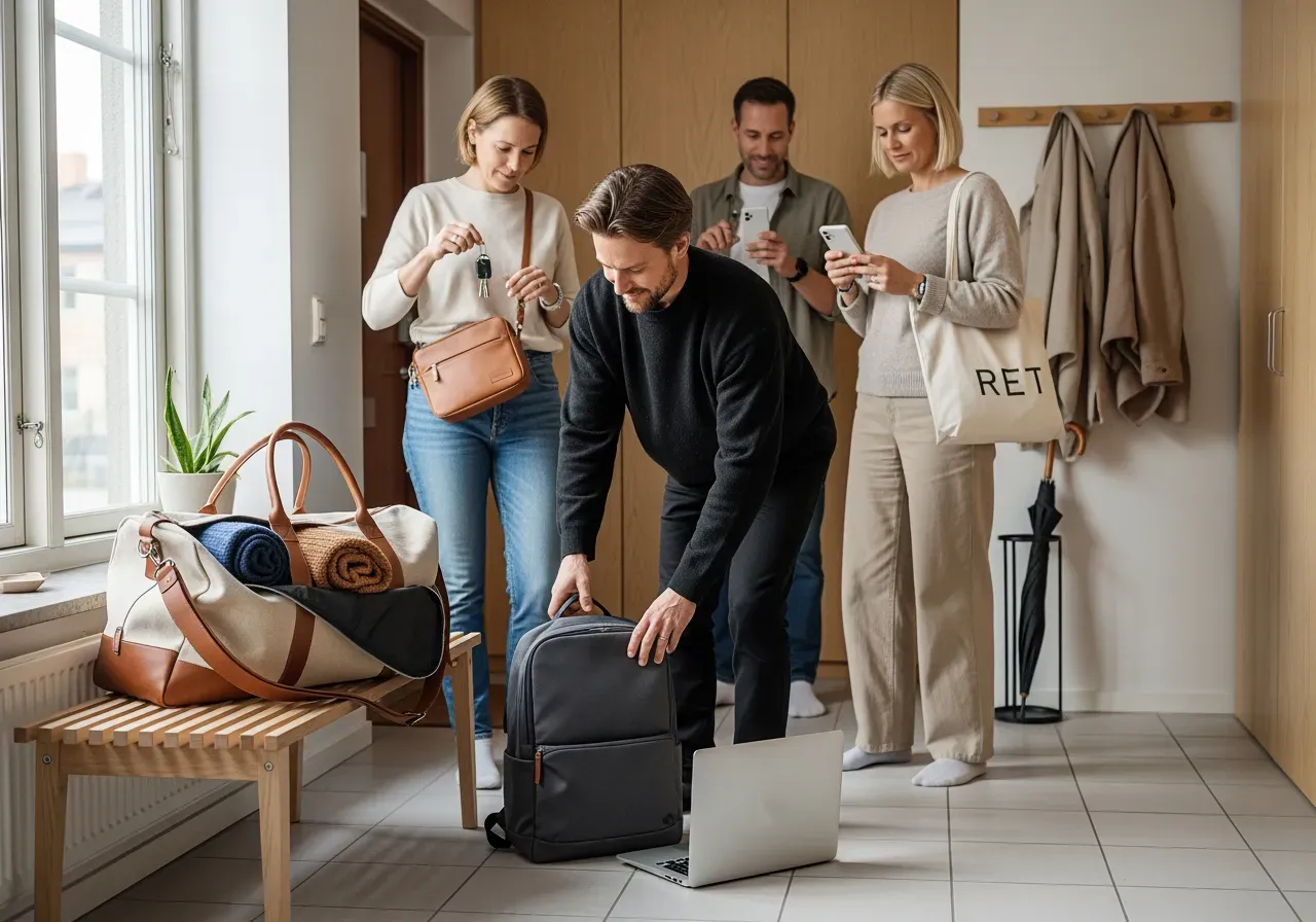 Axelväska för dator i vardagen