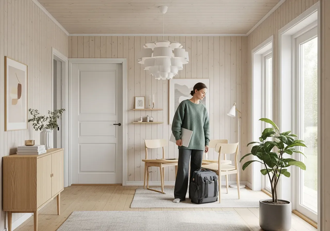 Axelväska med spänne i vardag