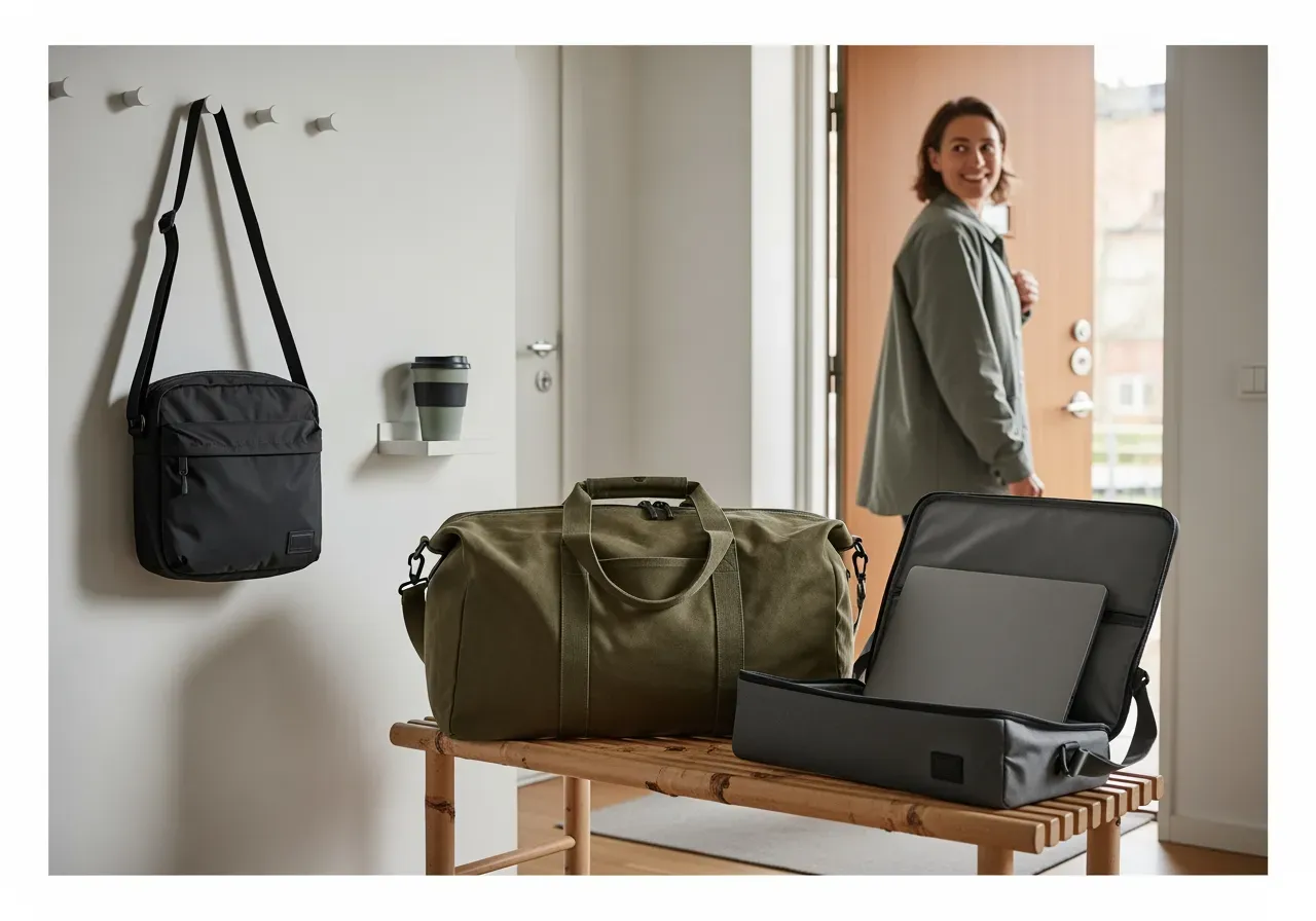 Kombinera toteväska och clutchväska