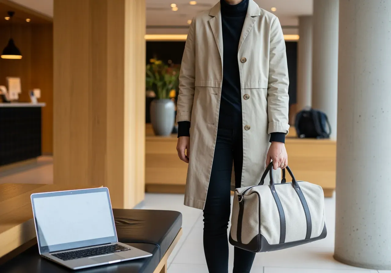 Medium toteväska i läder