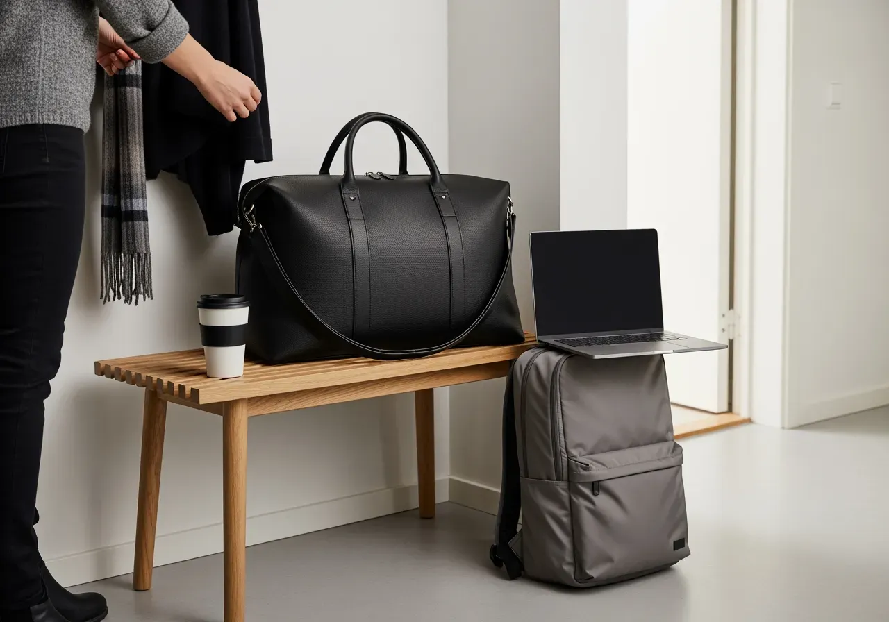 Toteväska i mocka medium och stor