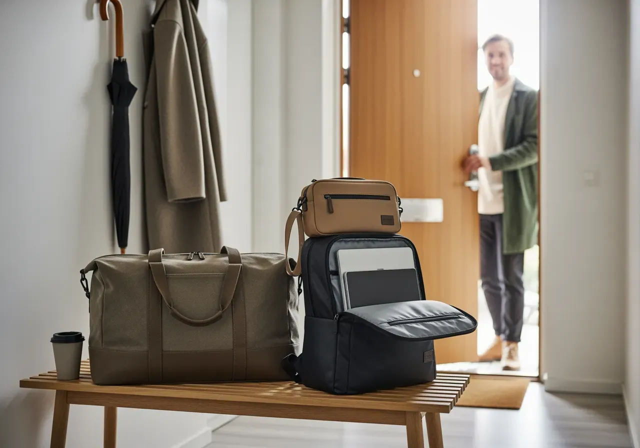 Resekit i mocka med dubbel dragkedja