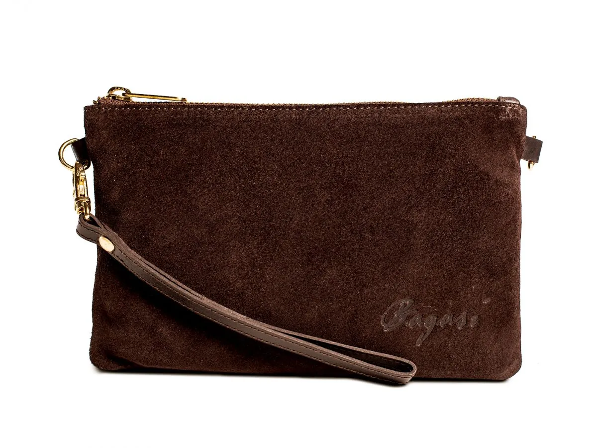 Clutchväska i mocka