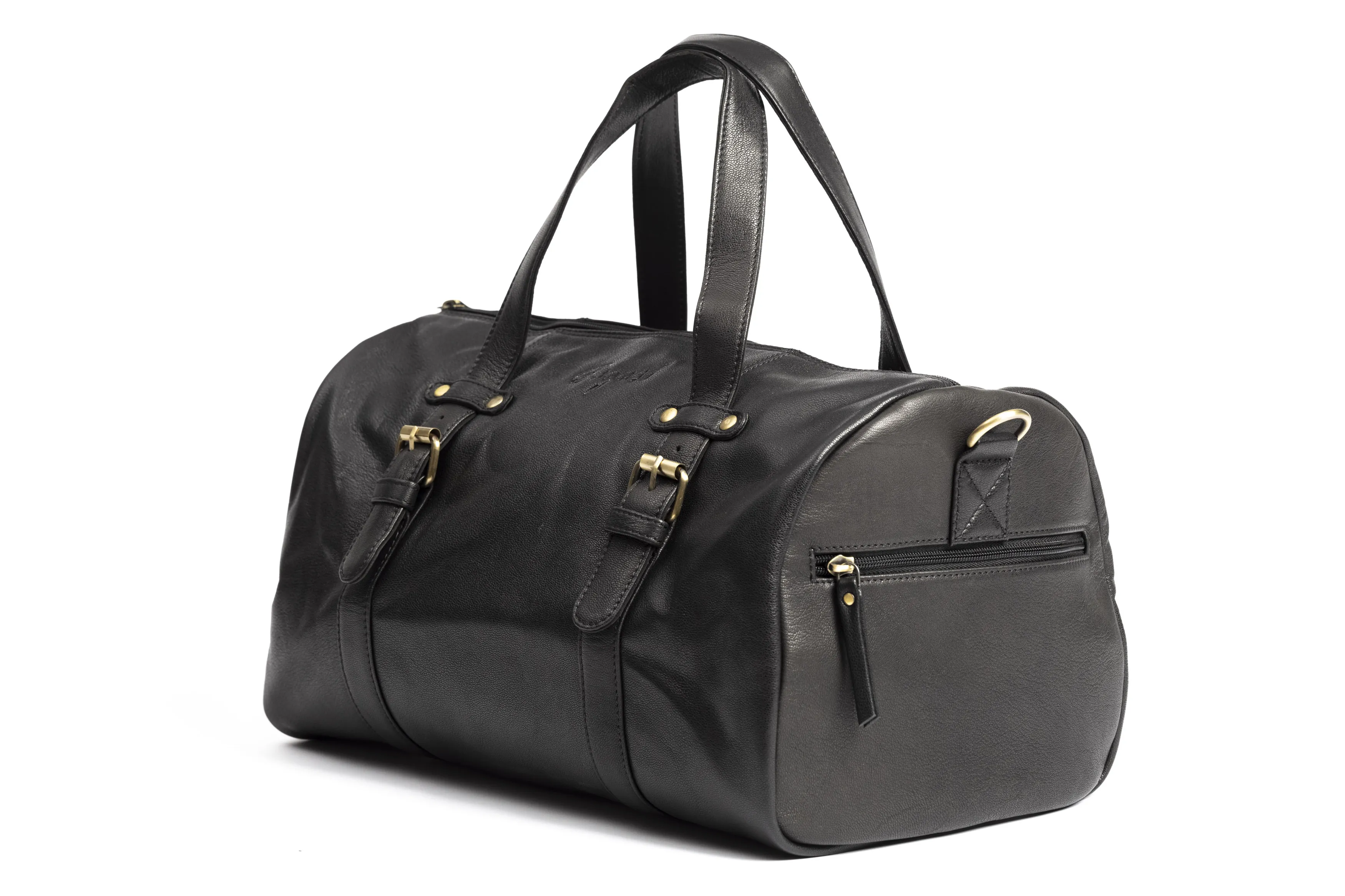 Duffelväska i läder