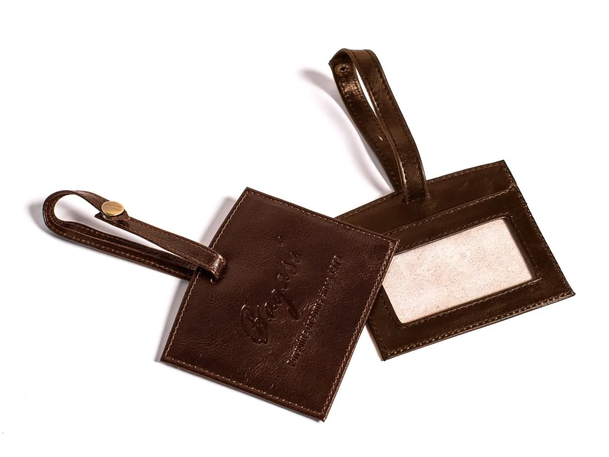 Luggage tag i läder