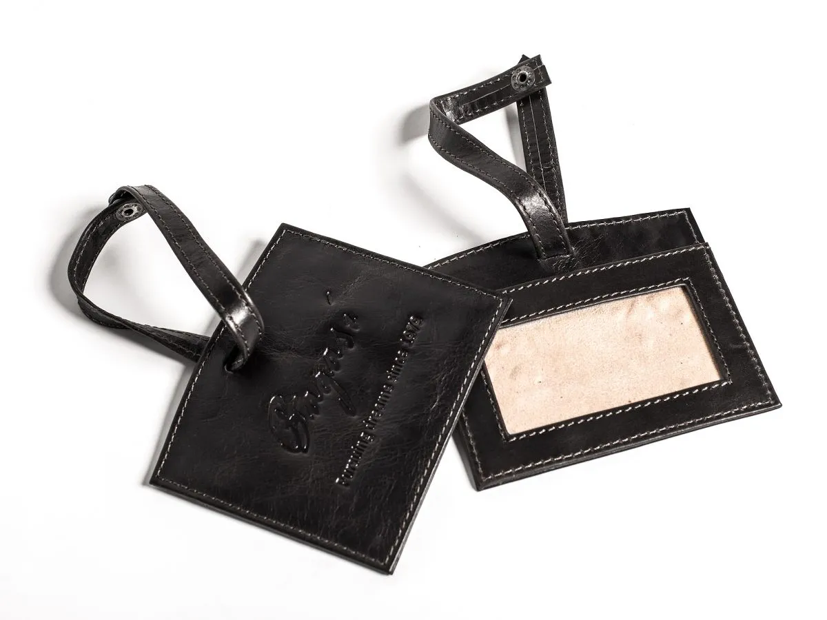 Luggage tag i läder