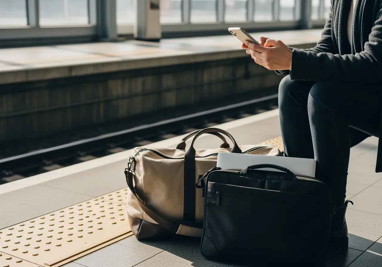 Skopåsar i väska under resa