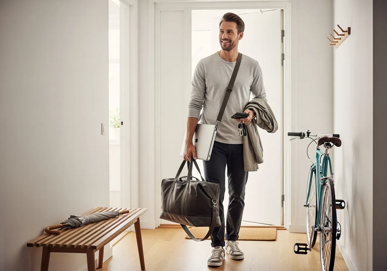 Mocka eller läder för weekendväska